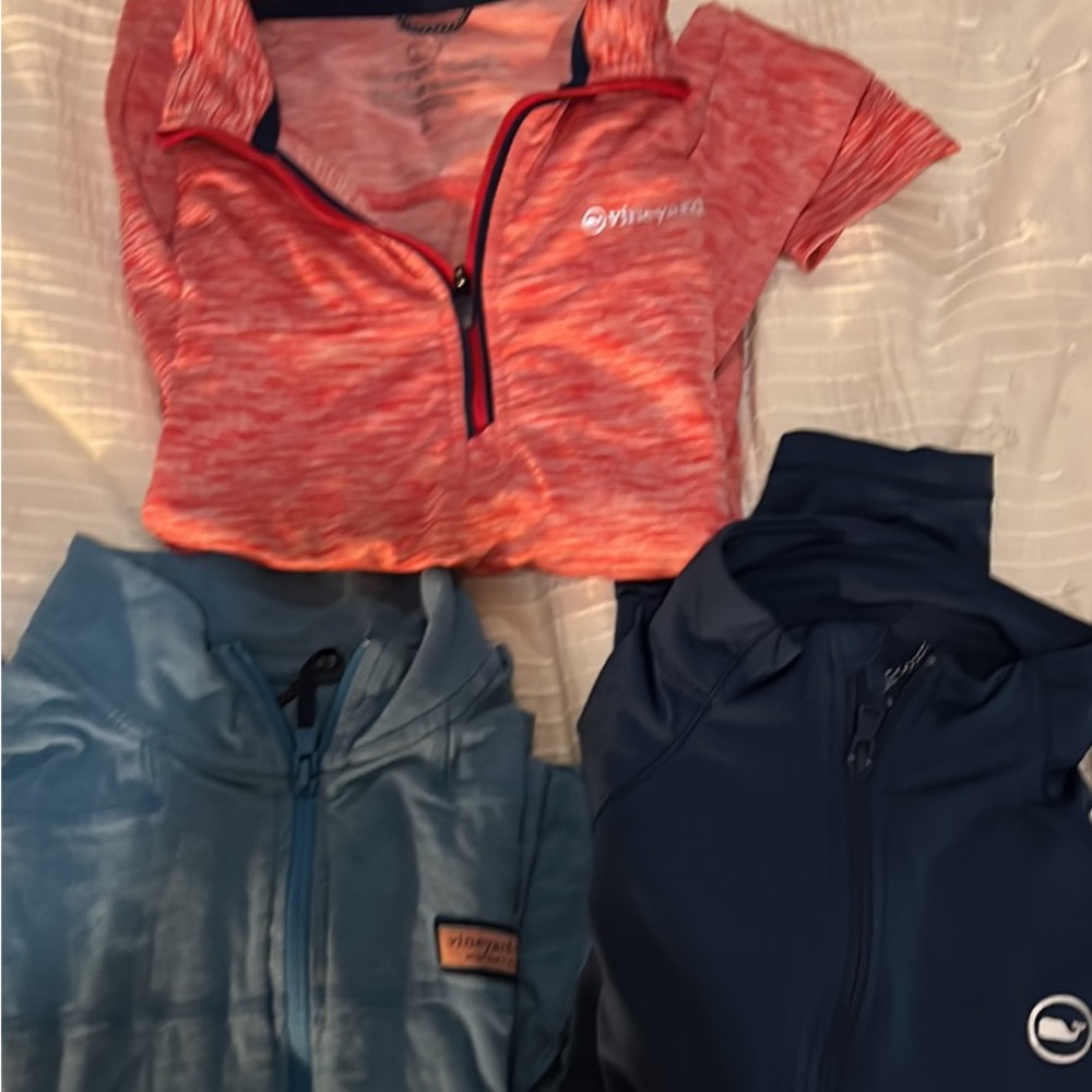 3 Boys Large Vineyard vines 1/4 zip pullovers